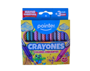 Crayones Pointer Colores Vibrantes Caja 12